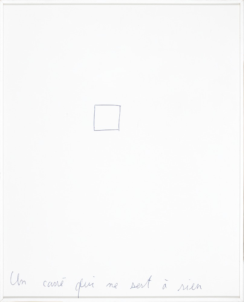 Claude Closky, ‘Un carré qui ne sert à rien [A useless square],’ 1992, ballpoint pen on paper, 30 x 24 cm.
